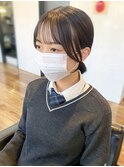 〇シースルーバング × 顔まわりレイヤー おくれ毛 韓国ヘア