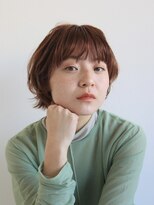 エヌ トーキョー(enu TOKYO) オレンジベージュ ショートボブ 学芸大学