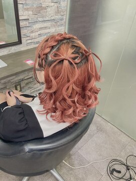 オズ 梅田店(OZ) 編みカチュ×リボンハーフツインアレンジ♪♪