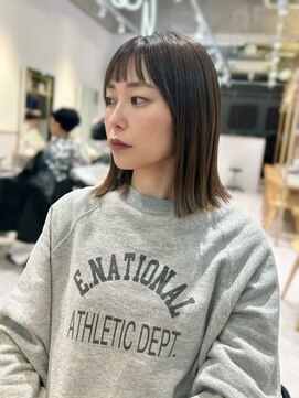 ゼストソエル(ZEST soell) ボブ ナチュラルハイライト グラデーションカラー