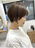 美髪大人可愛い大人美人ヘルシーショートボブ