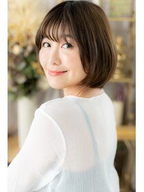 カバーヘア ブリス 戸田公園西口店(COVER HAIR bliss) 黒髪アースカラーナチュラル丸みマッシュボブa戸田公園30代40代