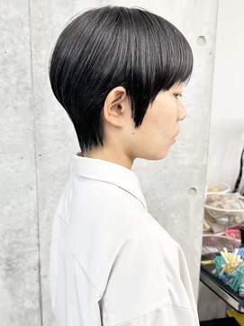 モリオ(morio) ＊/黒髪ショート丸みショート前髪ありマッシュショート30代40代1