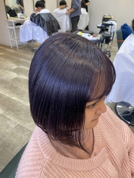 クラネ(CLANE.) ダブルカラー、ダークラベンダー