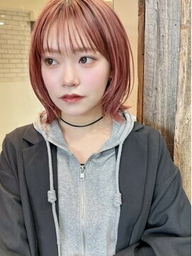 トルネード(TORNADO) Curtain Bob in Pink Beige with Outward Flip Face Layer A0118