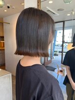 レターバイノベル(letter by novel)&nbsp;大人ボブ大人ショートボブミニボブ前髪なしオリーブグレージュ