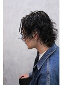 men'sセンターパート ダークカラー