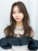 ロングくびれヘア韓国ヘア美髪おくれ毛_F0022