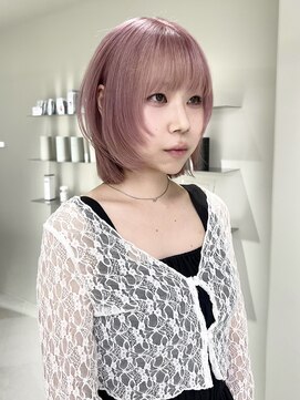 キーン 立川店(keen) 【keen×RIN】スモークピンク×レイヤーボブ