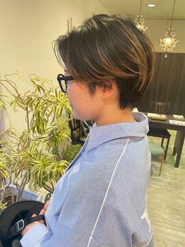マイ ヘア デザイン 岡崎(MY hair design) 大人可愛いハンサムショート*奥行きショート*マロンベージュ