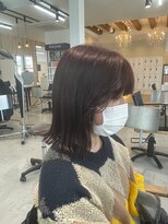 グランデュール 東静岡池田店(GRANDEUR)&nbsp;東静岡ショートボブくびれショートイルミナカラー顔周りレイヤー