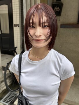 エヴリンアンドペイジ(Evelyn&paige) 暖色系カラー/レイヤーボブ【神戸元町/水原】