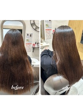 コルテ 倉敷西阿知店(CoRte.) 【before/after】ヘアエステ/髪質改善ストレート/ココアブラウン