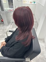 ザイン(Sein) ブリーチなしダブルカラー ワインレッド