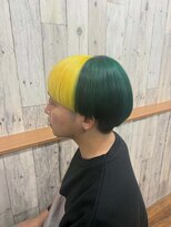 ワッツアップ 下北沢(What's up) グラデーションマッシュ×ブロックカラー