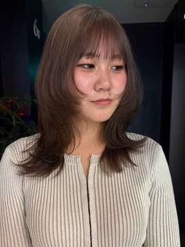 サンクマーケット 渋谷(cinq MARKET) 透明感ヘーゼルベージュのくびれレイヤー