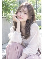 ロティー 天神(loty) ミディアム レイヤー ボブ 小顔 似合わせ 透明感カラー