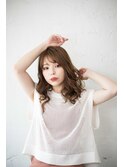 【carin横浜】艶カラー/カール/大人かわいいヘア