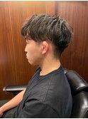 アップバング×マッシュ