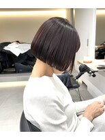 グラフ 蔵前(GRAFF) ミニボブ/髪質改善ストレート/パープルカラー