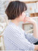 小顔ワンカール暗めカラーショートマッシュc5越谷20代30代40代