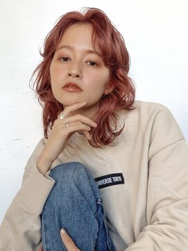 ルル 表参道(lulu.) 暖色カラー/暖色/オレンジ/ピンク/ボブ/重めカット