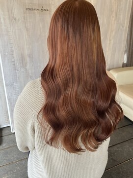 ココカラヘアー ニコ(cococara hair nico) ハイトーン／ダブルカラー/ピンクブラウン/コテ巻き／韓国風