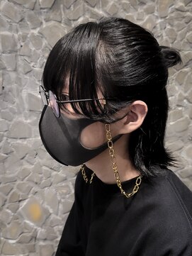 メンズサロン ガウディ 三宮店(men's salon Gaudi) メンズボブ×ハーフアップウルフ×メンズカット×ミディアムヘア