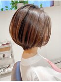 女っぽショート/ヌーディベージュ/ウルフマッシュ◎30代40代50代