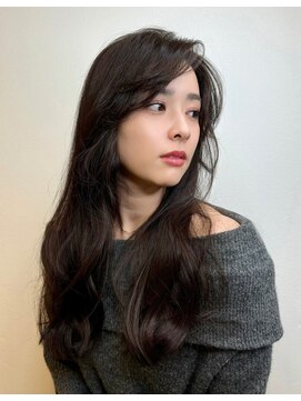 アロン(Allons Ginza) 黒髪/・レイヤーロング/前髪パーマ/髪質神/韓国風