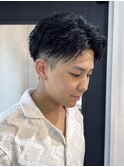 三重桑名ニュアンスパーマフェザーパーマ緩めセンターパートヘア