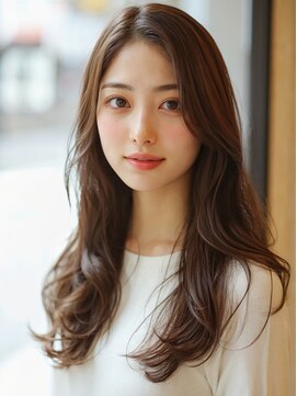 クラン 横浜(Clanc) くびれヘア ハイライトカラー アプリコットオレンジ 夏