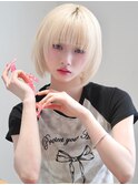 ブロンドボブ/切りっぱなしボブ