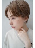 【GEEKS渋谷】マッシュショートウルフ/艶髪/マロンベージュ/小顔