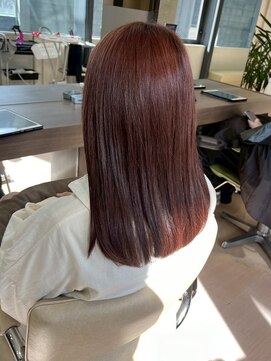 アウラ(AURA) 盛岡ケアブリーチカラーペールピンクベージュショコラブラウン◆