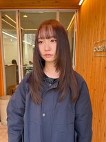 オアシス(oasis)&nbsp;【oasisマミ】ブリーチなし透明感ベージュカラー/ハッシュカット