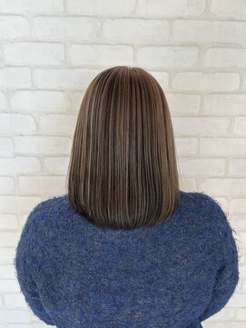 ビス ヘア アンド ビューティー 西新井店(Vis Hair＆Beauty) 20代30代40代大人かっこいいハイライトブリーチミディ