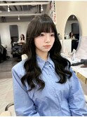 梅田/着物ヘア/大人ガーリー/ダークアッシュ/似合わせカット