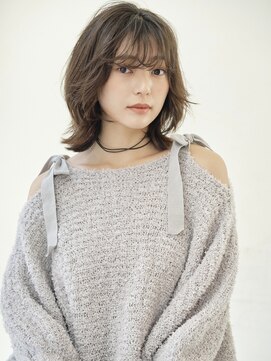 カナン 銀座(CANAAN) ココアベージュ　小顔ミディアム　クラゲヘア　グレージュ