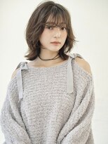 カナン 銀座(CANAAN) ココアベージュ 小顔ミディアム クラゲヘア グレージュ