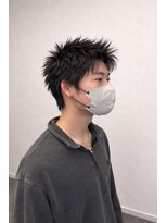 ニュイ 茨木店(nui +)&nbsp;ミルクティーブロンド/ダークブルー/デジタルパーマ/茨木