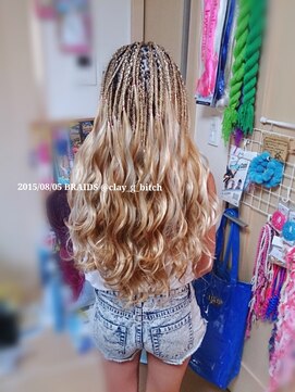 クレイジービッチ(CLAY G BITCH) 【午前中予約】short BRAIDS 仙台エクステ ショートブレイズ