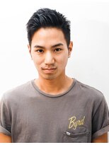 メリケンバーバーショップ コウベ(MERICAN BARBERSHOP KOBE)&nbsp;無造作ショートツーブロック刈り上げアップバングパーマ@3