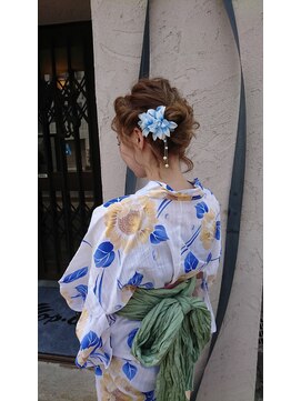 モップアップ(Mop up) 浴衣アレンジ