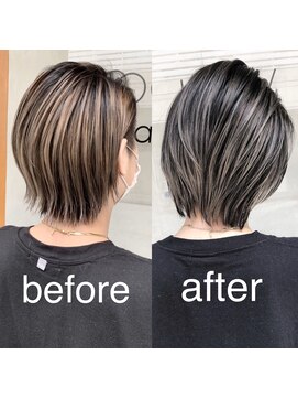 ログスラッシュ(LOG/) ショート・バレイヤージュ