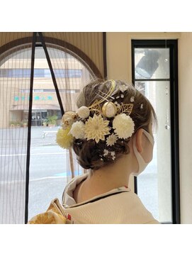 ネオリーブチノ 登戸店(Neolive cino) 水引 金箔  まとめ髪 ヘアセット