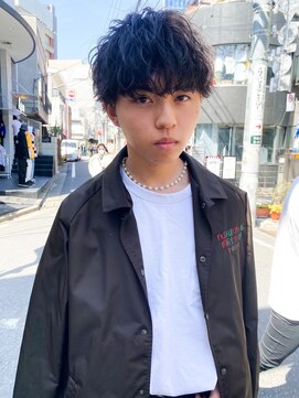 ヒビヲ(HIBIO) ツイストスパイラルパーマツーブロックメンズマッシュメンズヘア