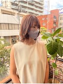 美髪/ホワイトグレージュ/ネビージュ/大人かわいい/こなれミディ