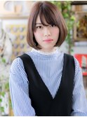 ★斜めバング前下がり切りっぱなしぶつ切りボブ20代30代40代★8