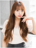 ロングヘア　ウェーブスタイル◎